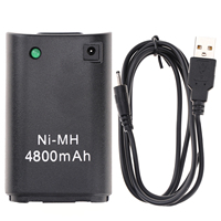 4800mAh Rechargeable Battery for Xbox 360 Wireless Controller for Xbox 360 Rechargeable Battery Pack+USB Charger Cable