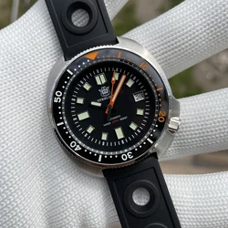 STEELDIVE New Arrival SD1970C Black Dial Ceramic Bezel Super Luminous NH35 Automatic 200m Dive Watch with Milled Clasp