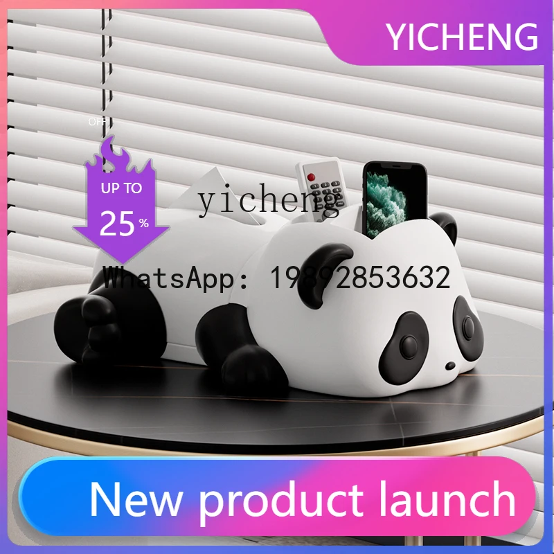 

X6 Panda Tissue Box Pumping Carton Living Room Coffee Table Remote Control Multifunctional Storage Household