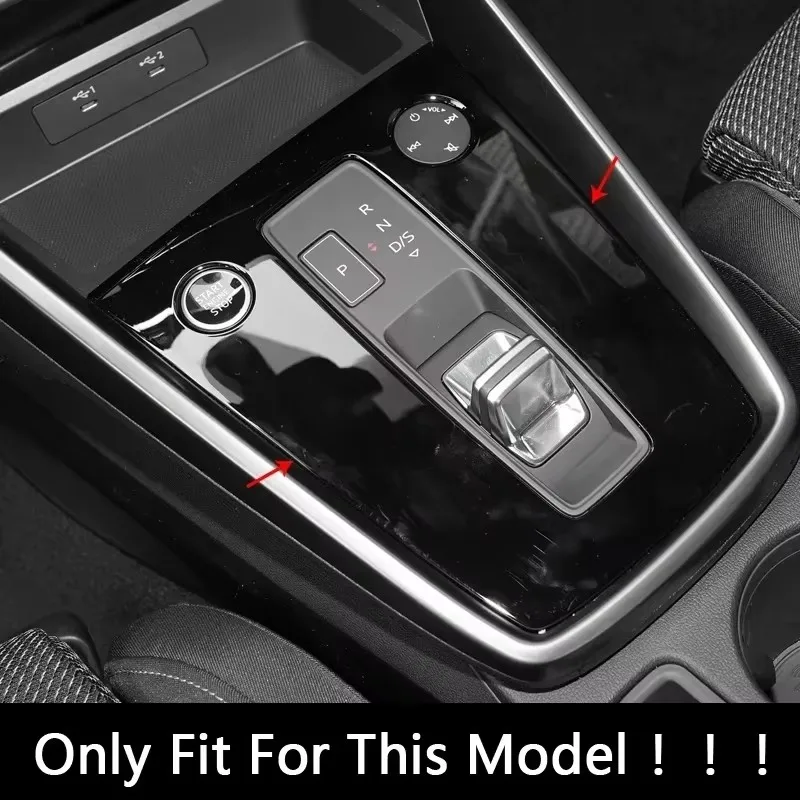 

For Audi A3 8Y Sportback Sedan 2020 2021 2022 ABS Interior Accessories Gear Shift Panel Decoration Cover 1pcs Car Styling LHD