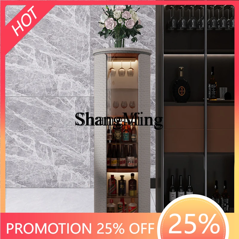 

Стильный винный шкаф-витрина из стекла для гостиной, прозрачный, пристенный, для дома, компактный