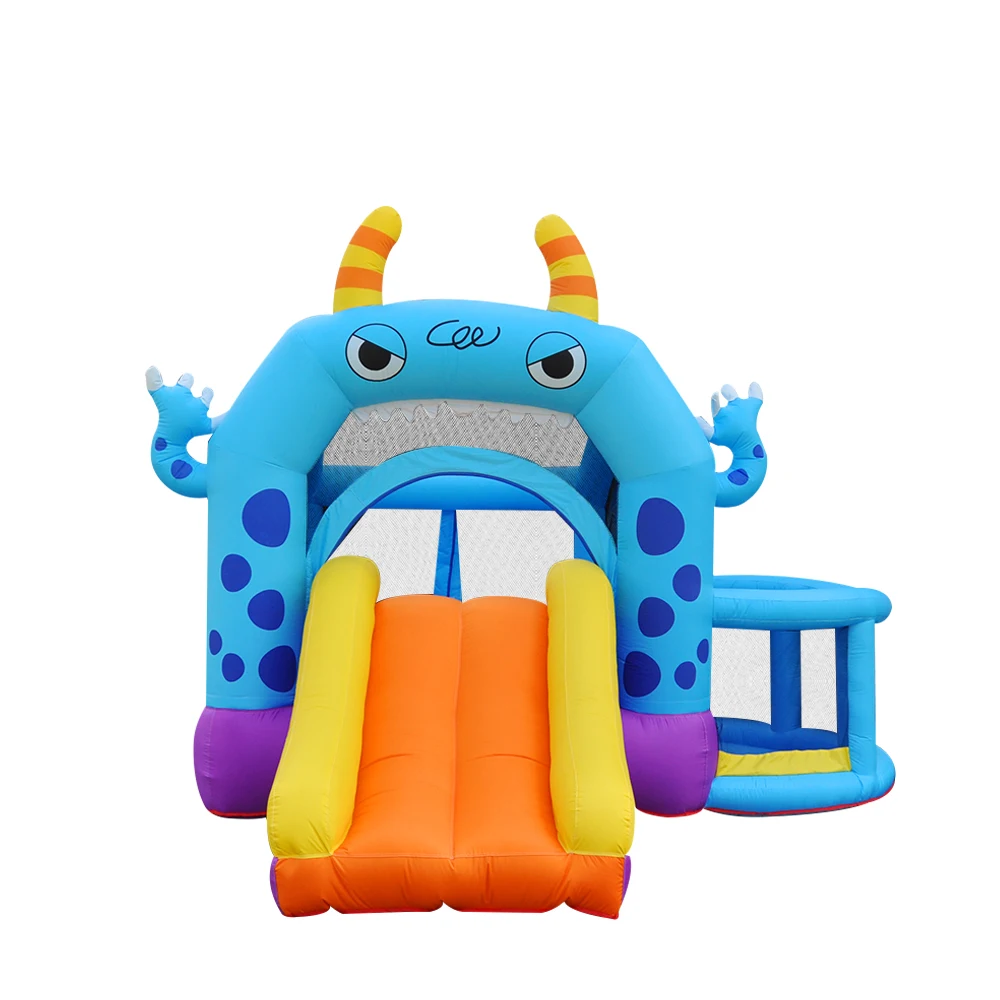 Monster-Theme Indoor/Outdoor PVC Inflatable Slide Trampoline High Safety Standard Home Gardens Parks Kids' Castle 300kg Capacity