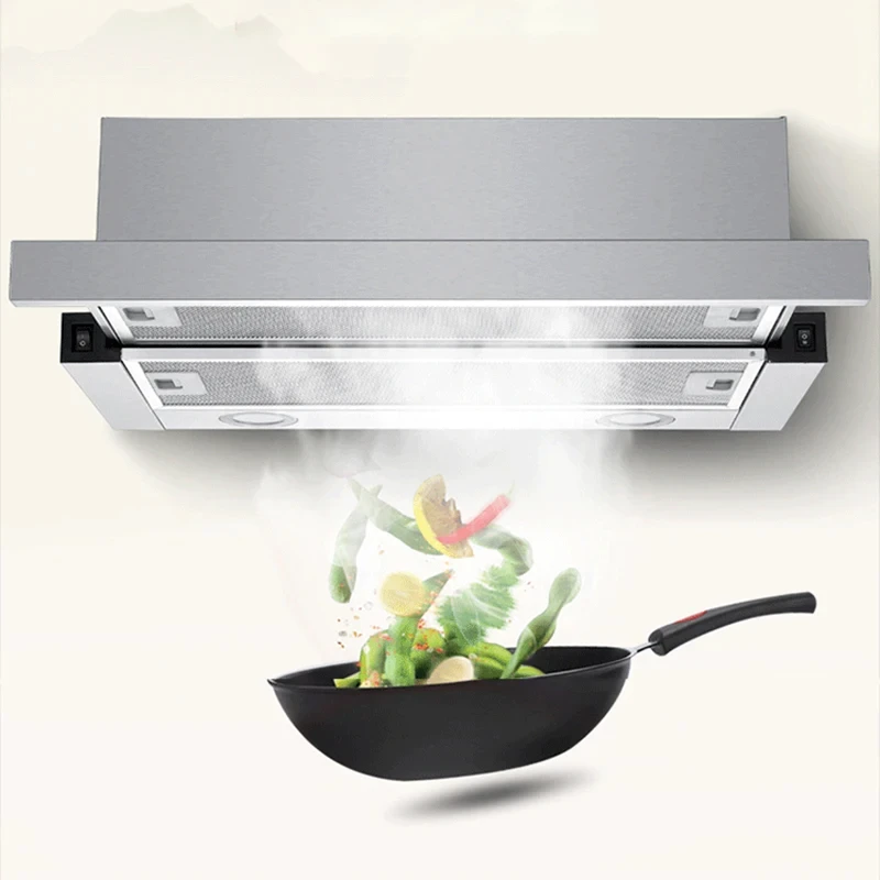 #600Mm Mini Range Hood Household Kitchen Pull-out Range Hood Stainless Steel Kitchen Apartment