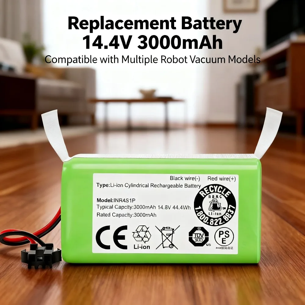 

Replacement Battery 14.4V 3000mAh for Eufy RoboVac 11 11S 30 30C 15C 15T 12 35C Tesvor X500 Ecovacs N79 N79S DN622