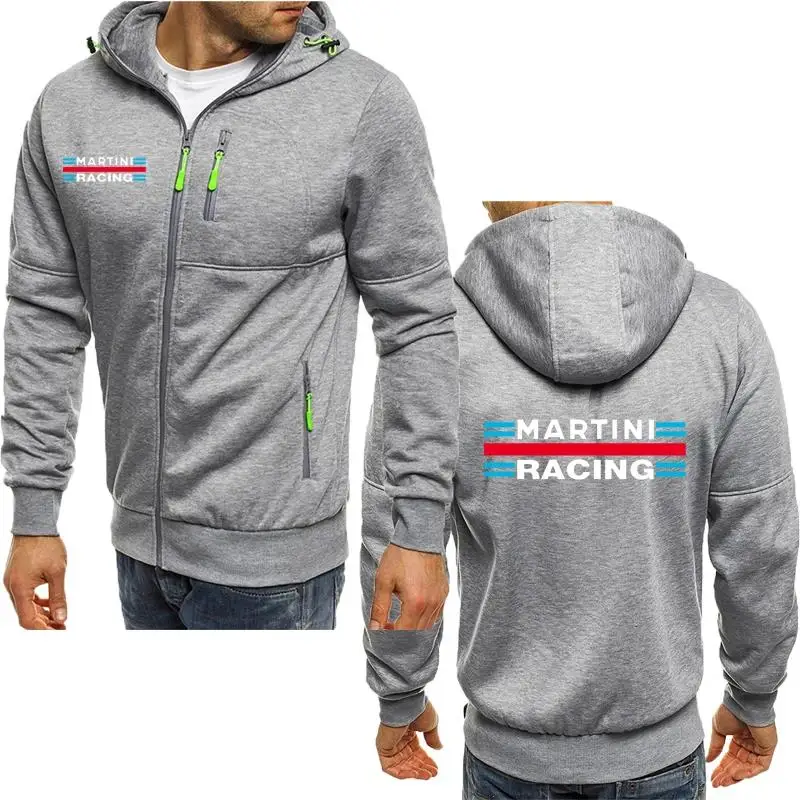 Men\'s hoodie Jackets Martini Racing Print Fashion Casual Coats Spring Autumn Zipper Hoodies Sweatshirt High Quality cotton Tops