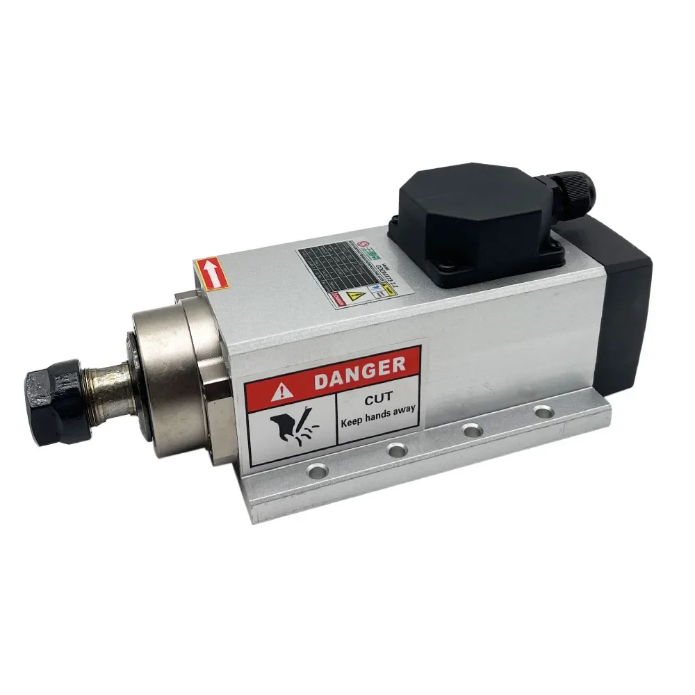 High speed GDZ80X73-2.2  spindle air-cooled numerical control motor spindle square, with flange, for numerical control router