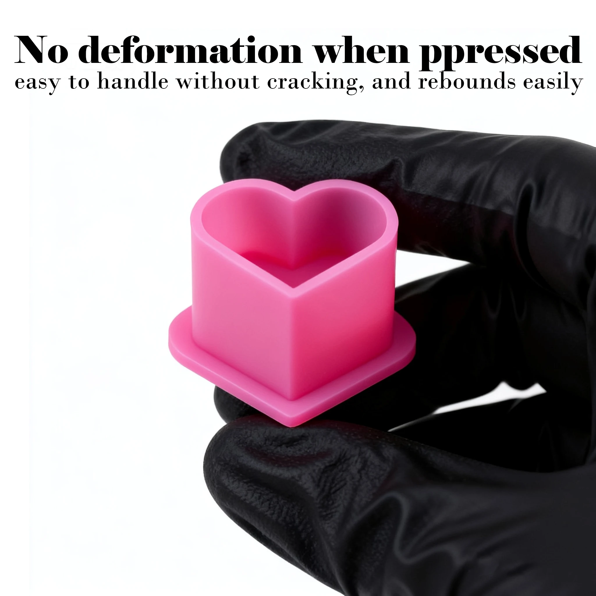 200 قطعة المتاح القلب سيليكون الوشم الحبر الكؤوس مع قاعدة حامل شكل غطاء البلاستيك تجميل دائم الوشم الصباغ حامل كوب #6