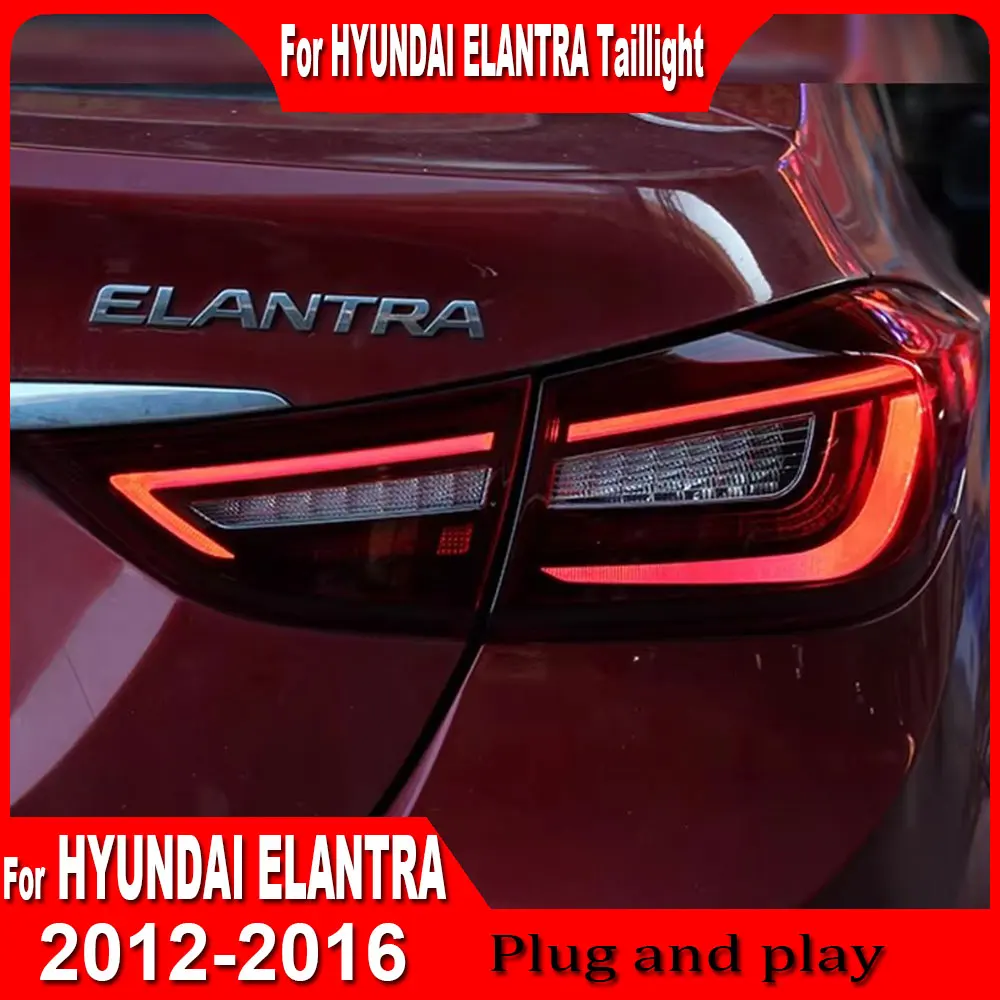 

Car Tail Lights Styling for Hyundai Elantra 2012 2013 2014-2016 Elantra Taillight Dynamic Turn Signal Rear Lamp DRL Brake Park