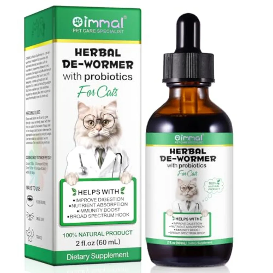 Cat Herbal Supplements with Probiotics Cats Natural Broad Spectrum Treatment Herbal Cleanse Gut Health Digestive Immune Support