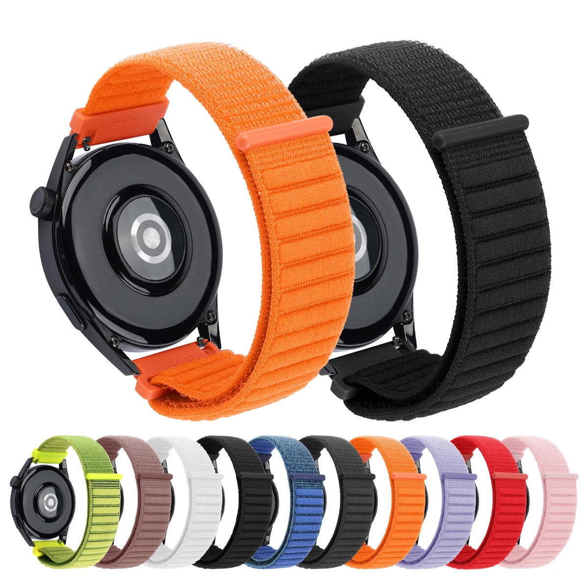 Gewebtes Nylon-Armband 20/22mm für Samsung Galaxy Watch 7 FE 6 5 4/5 pro Loop-Band für /6 4 Classic/Gear S3 Gewebtes Armband