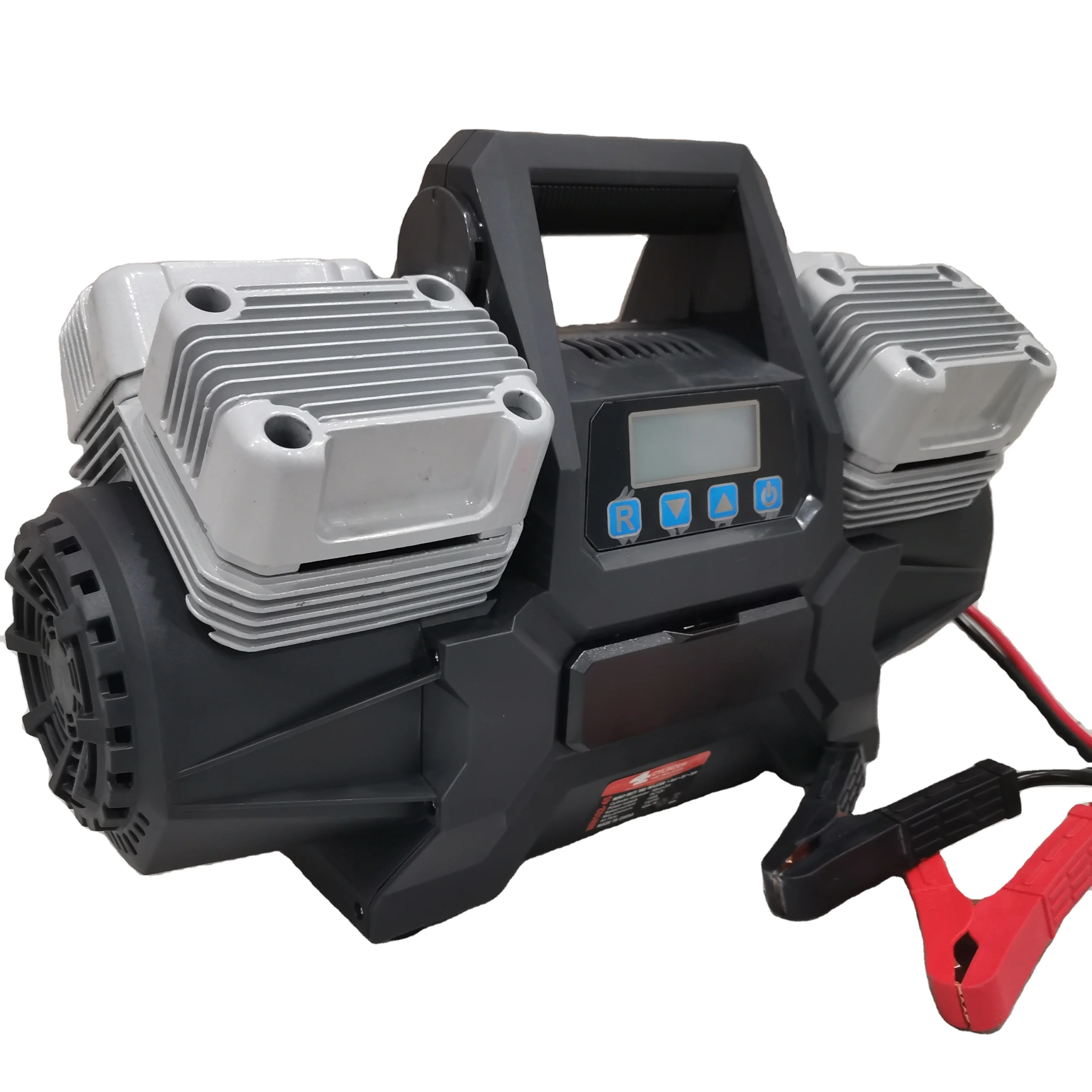 المحمولة 400L 12V 4 اسطوانة الثقيلة ضاغط الهواء المعدني مضخة إطار السيارة مع وظيفة مراقبة ضغط الإطارات