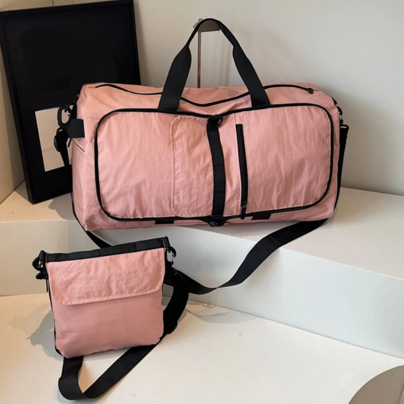

Travel Shoulder Bags for Women Carry-On Luggage Outdoor Sports Storage Dry/Wet Separation Fitness Bag Trip Short Distance Pack
