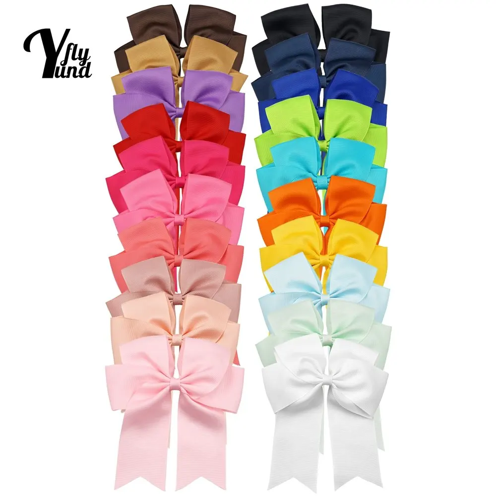 

Yundfly 6" Big Bows Baby Girls Women Hair Clips Double Layer Ribbon Swallowtail Bowknot Hairgrips Kids Hairpins Hair Accessories