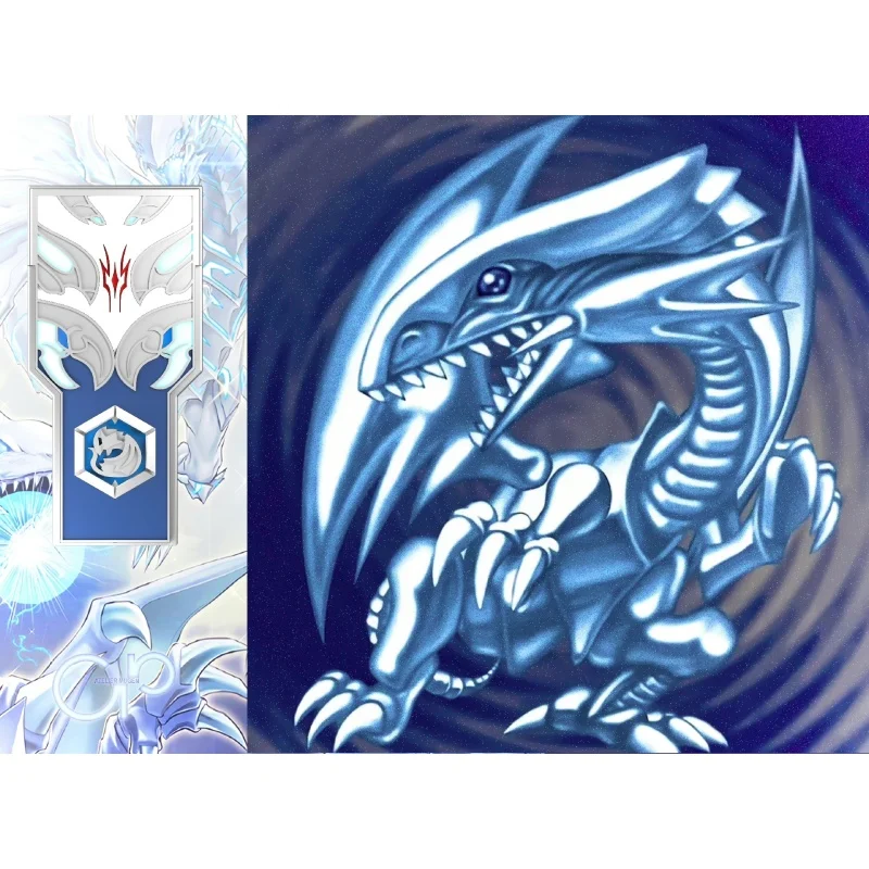 Suitable for Yu-Gi-Oh! Blue-Eyes White Dragon Themed 3D Printed Card Box PLA Material Creative Game Collection Card Storage Box
