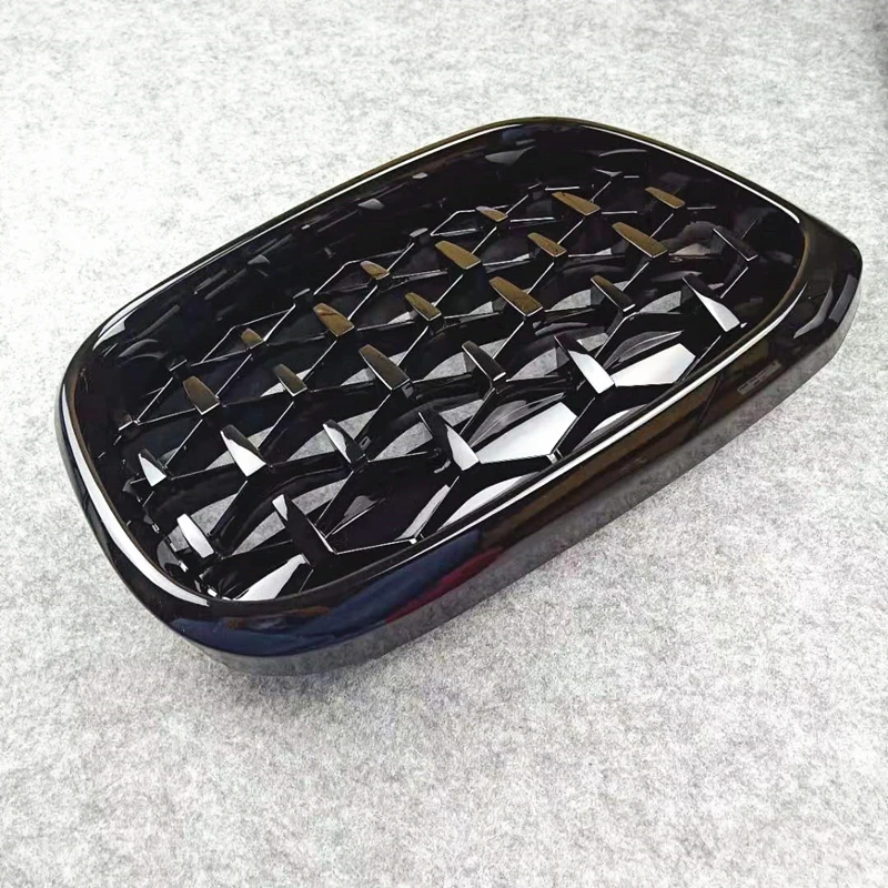 Car Grill G01 Full Glossy Black Front Kidney Grille For X3 G08 ABS Diamond Mesh Grille 2018-2019