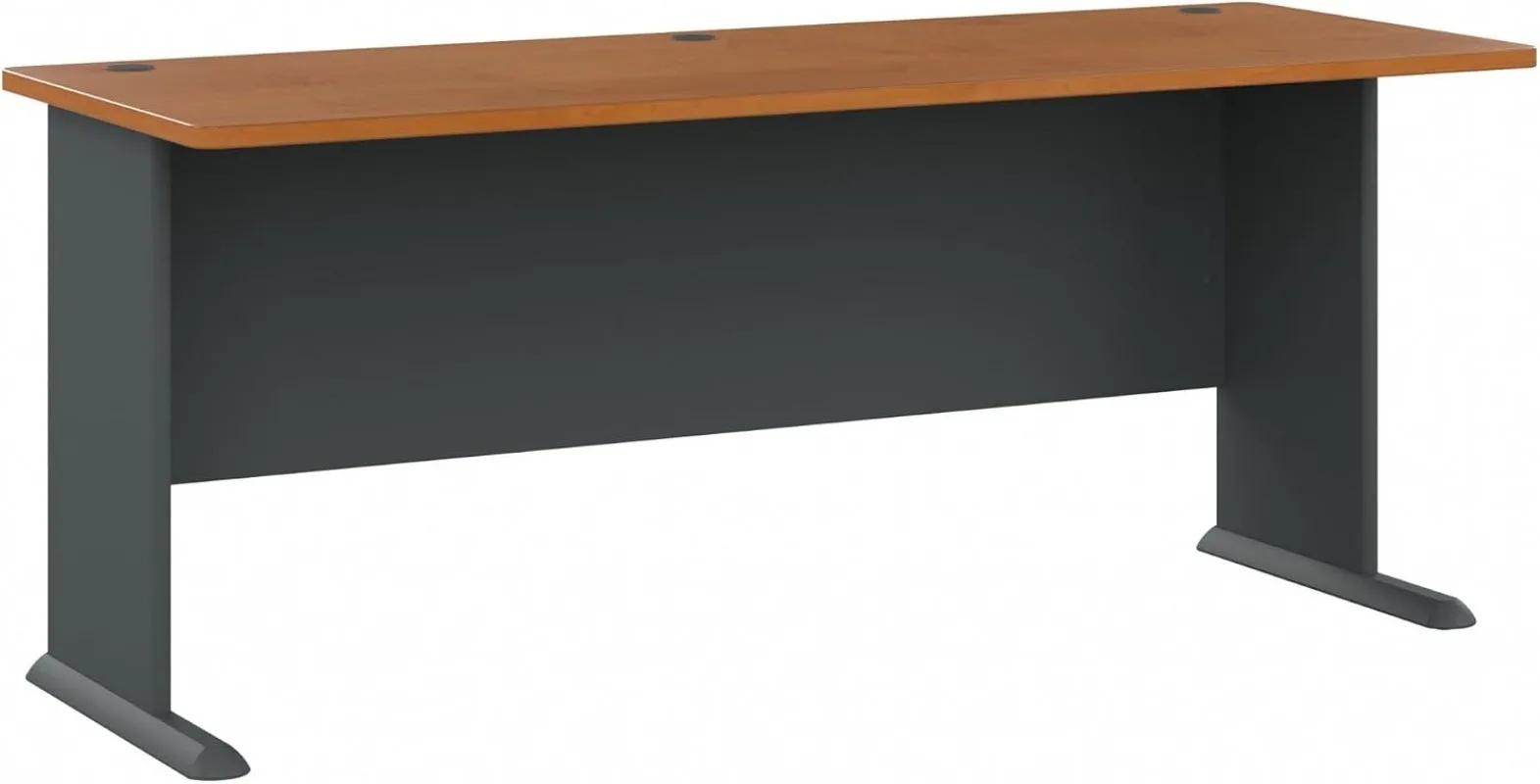 Bush Business Furniture Series A 72W Desk in Natural Cherry and Slate, Large Workstation for Home or Professional Workspace,