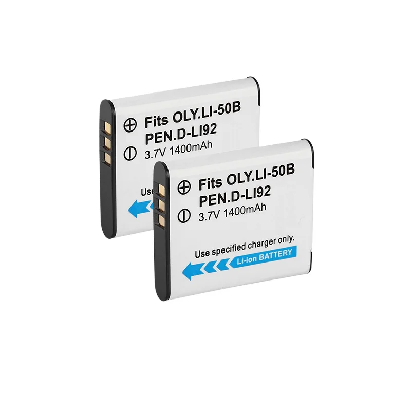 LI-50B LI50B Battery 3.7V 1400mAh for Olympus Pentax D-LI92 XZ-1 XZ-10 SP-800UZ SZ-30MR 9000 9010 LI 50B D-LI92 Camera Batteries