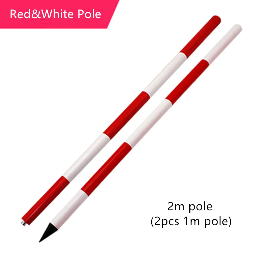 2M Prism Pole Surveying Survey Poles GPS Surveying 1m/2m/3m/4m/5m pole