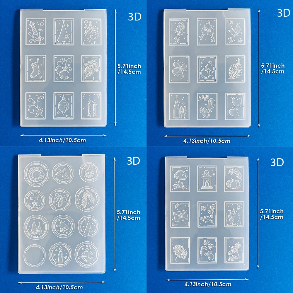 Papeles de repujado 3D/hongo para hacer tarjetas, plantilla para máquina de repujado, para álbumes de recortes, manualidades en papel, sellos decorativos