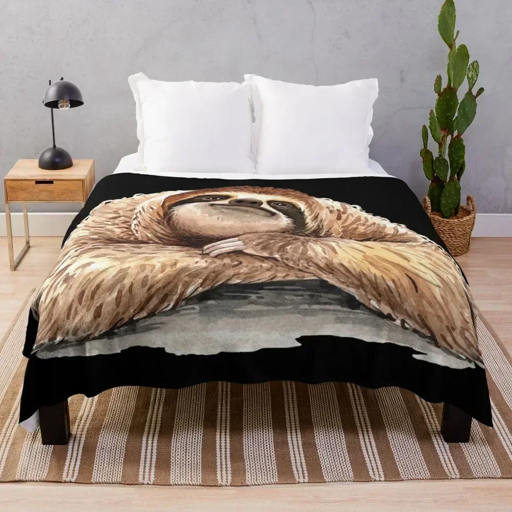 

Smiling Sloth Throw Blanket Soft Home Decor Blanket for Couch Bedroom