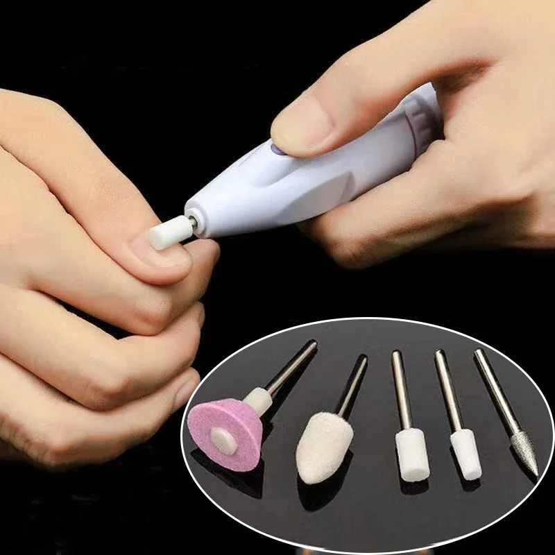 5 in 1 lucidatrice elettrica per unghie Kit trapano per unghie macchina Manicure Pedicure rettifica lucidatura Nail Art levigatura File penna strumenti