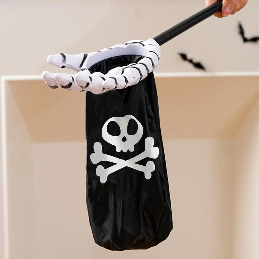 Bolsa de dulces de gran capacidad en forma de Palma de Halloween, bolsa de almacenamiento de dulces reutilizable, soporte de truco o trato para niños, creativo para Halloween
