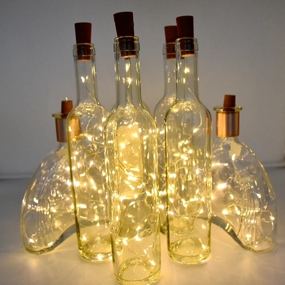 30 LED Wine Bottle Lights with Cork 3M Cork Lights Fairy Mini String Lights for Liquor Bottles Crafts Party Wedding Decoration