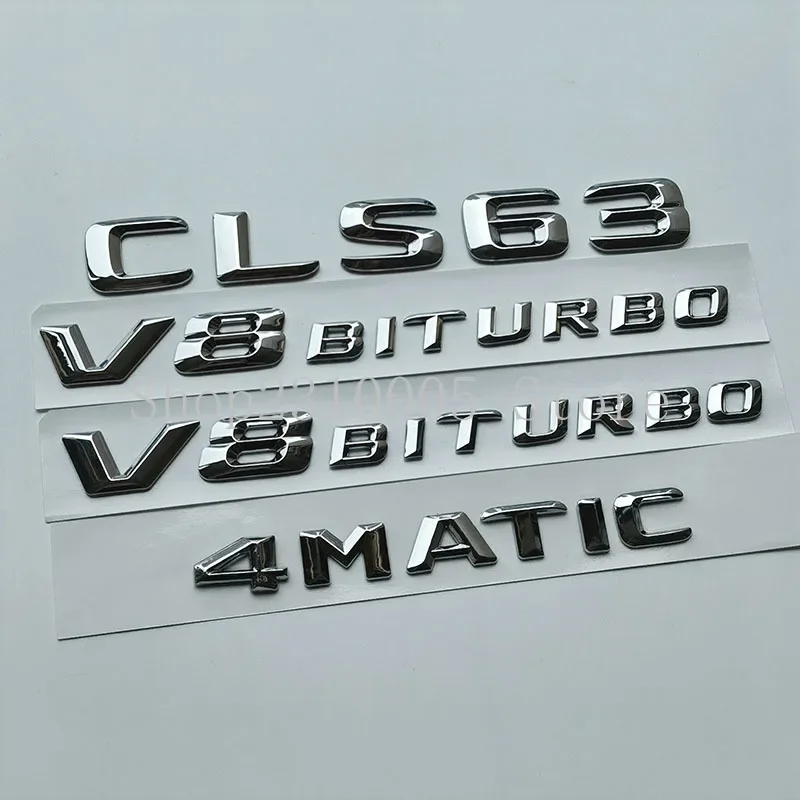 2015 Chrome Trunk Letters Badges Emblems for CLS220 CLS250 CLS320 CLS350 CLS400 CLS500 CLS63 CDI V8 Biturbo 4MATIC