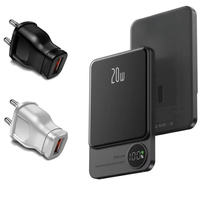 Wireless Magnetic Power Bank 10000mAh Battery Pack,Compact Portable Charger With LED Display,Compatible With IPhone 15/14/13/12