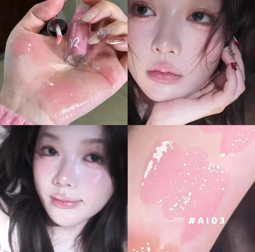 HYNTOOR brillo de labios brillante espejo hidratante brillo de agua lápiz labial cuidado nutritivo maquillaje de labios rocío