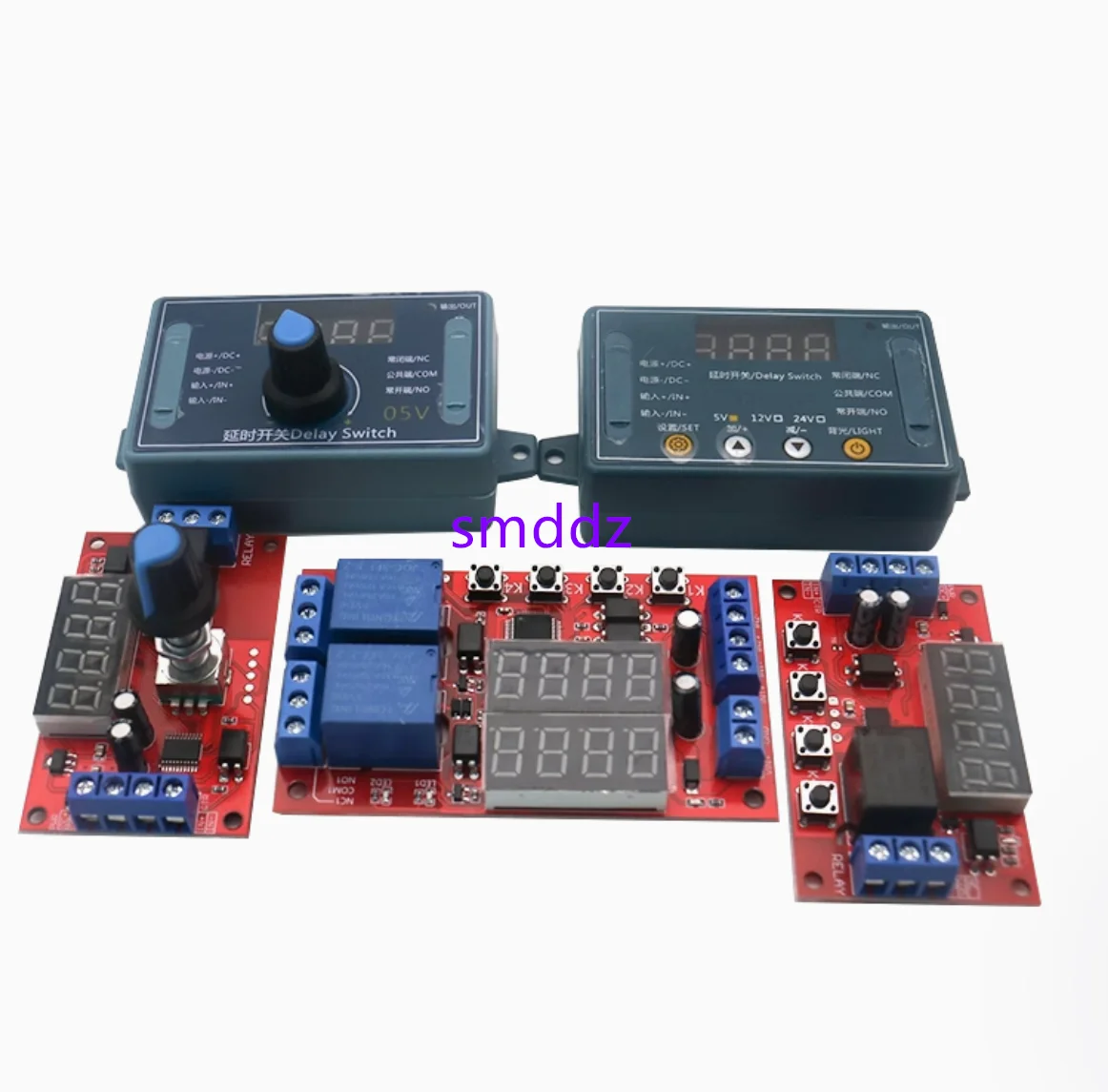 5pcs  32 multi-mode delay time relays 5/12/24V digital display pulse delay cycle timing delay