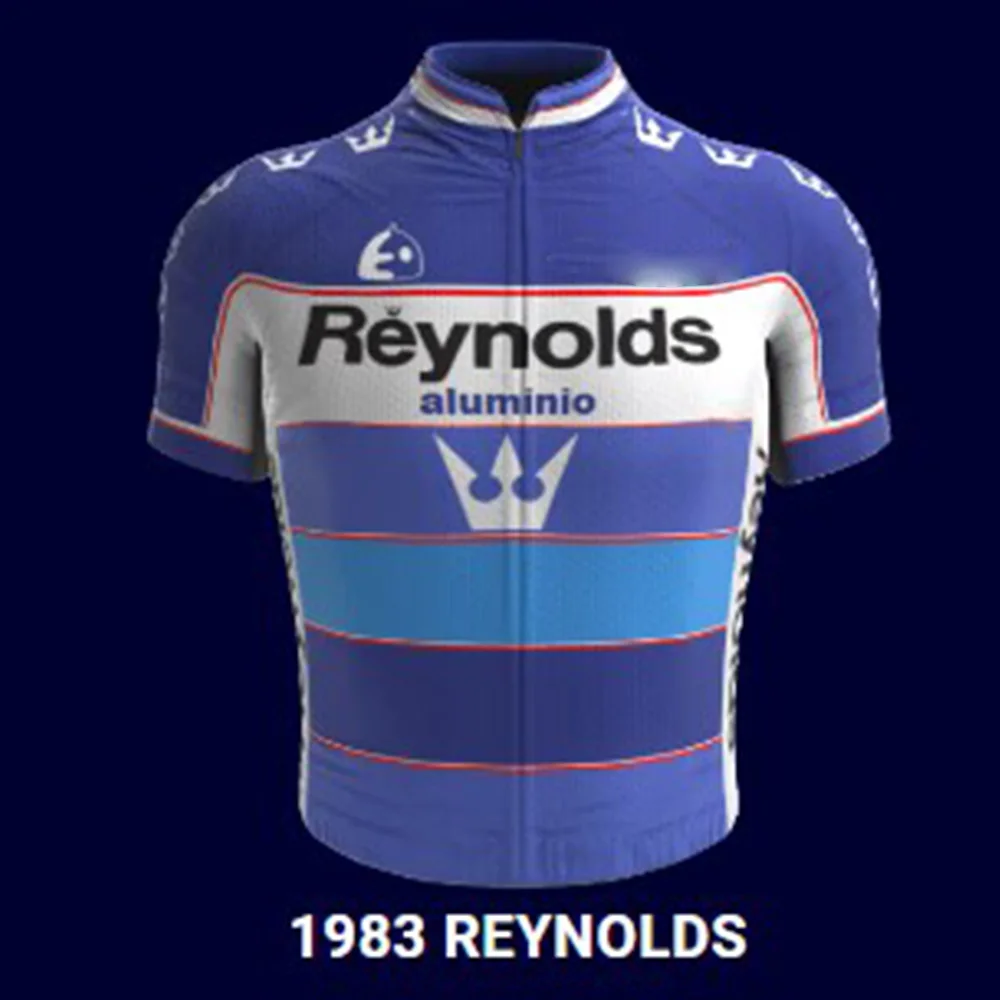 Reynolds Retro Cycling Jersey Men Short Sleeve VillageCycling Bike Clothing Cycling Wear Jersey Bicycle Clothes Salvarani