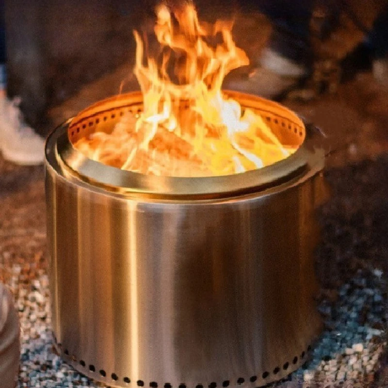 Outdoor Household Wood-burning Stove Camping Stainless Steel Bonfire Stove Portable Lightweight Multifunctional Equipment