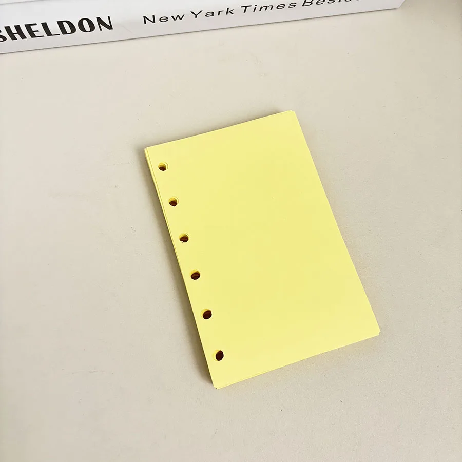 Sharkbang A7 M5 Nachfüll-Notizbuch, 45 Blatt Notizbuch-Indexpapiere, bunte leere Notizblöcke, Schulbedarf – Detail 8