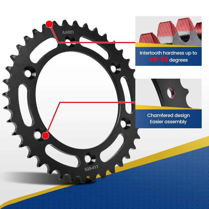 For Gas Gas 125 250 300 350 450 EC MC EX F Husaberg TE125/250/300 FX450 FE250/350/390/450/501/570 FS570 Motor Sprocket 520 Chain