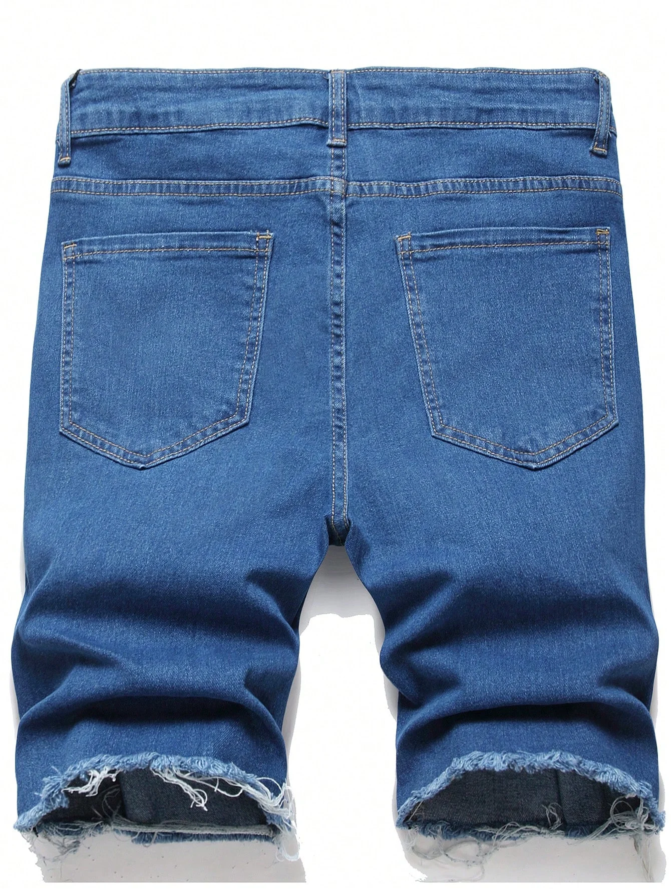 夏スリムストレッチメンズショートジーンズファッショナブルなレトロパッチワークデニムショーツストリートコットンカーゴショーツ男性