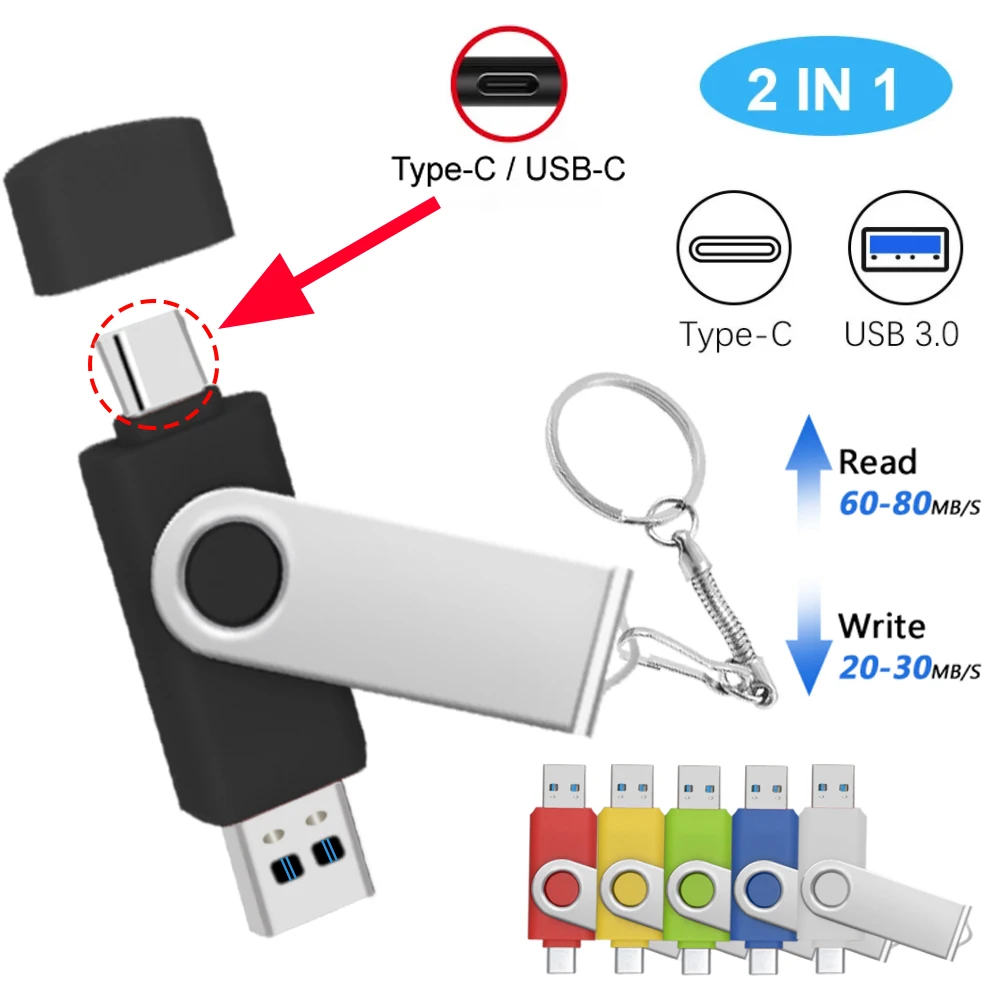 2 in 1 New USB 3.0 TYPE C USB Flash Drive OTG Pen Drive 512GB 256GB 128GB 64GB 32GB 16GB Memoria USB Stick usb disk Photography