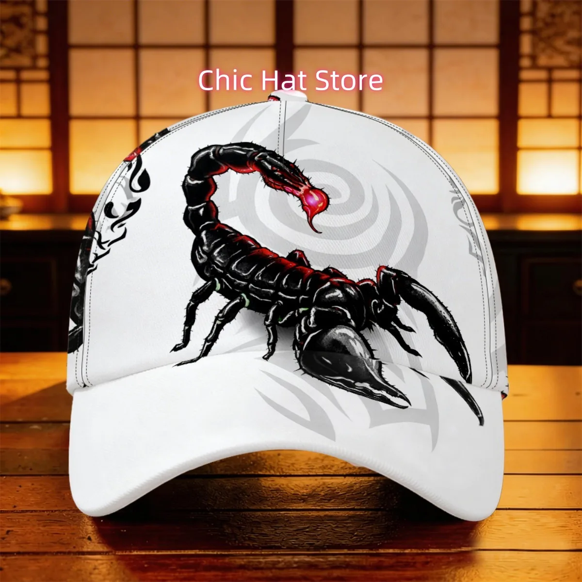 1pc Retro Scorpion Tattoo Baseball Cap with Full Scorpion Print & Tattoo - Lightweight Breathable Curved Brim Cap Suitable for J