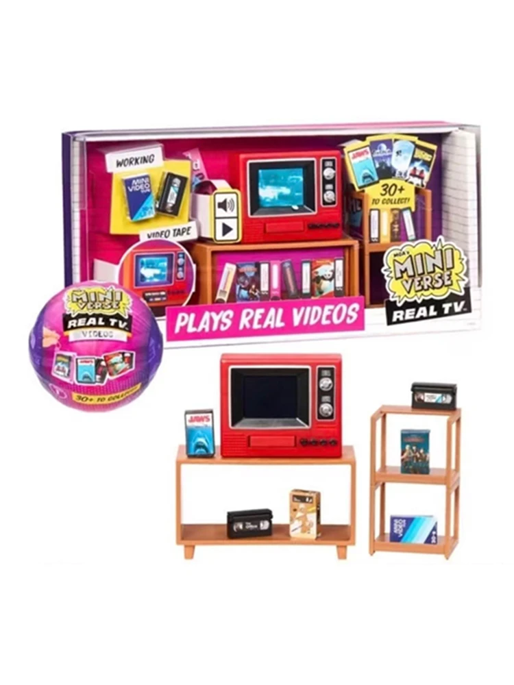 Echte MiniVerse Real TV-Videos Überraschungs-Blindball-Kapsel Mini Spielbare VHS-Videoband Retro-Film Miniatur-Puppenhaus-Dekoration