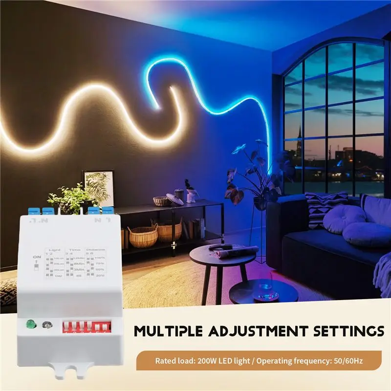 HHTL 5.8Ghz Microwave Radar Sensor Switch Controller 5-8M Human Body Induction On/Off AC220-240V LED Light Sensor Switch