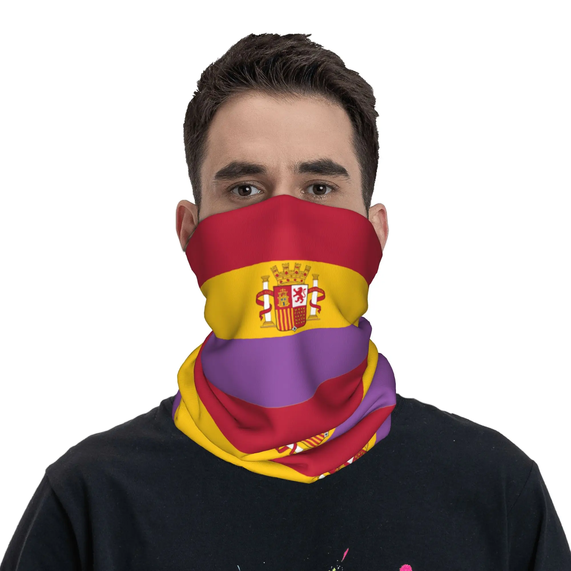 

Flag of Spain Bandana Funny Cycling Mask Outdoor Sports Windproof Balaclava Graphic Neck Cover Face Masks