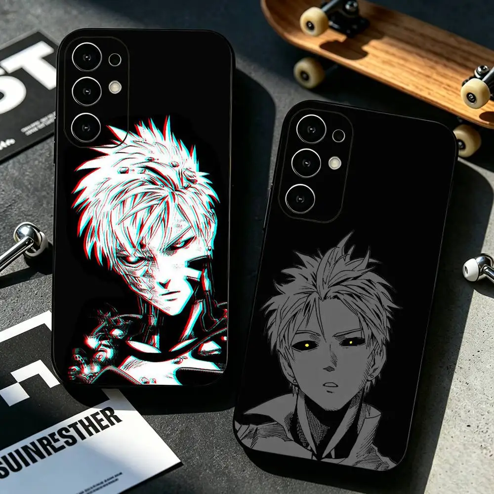 Anime Genos Punch M-Man Phone Case Black Silicone Soft For Samsung S25,S24,S21,S22,S23,S30,Ultra,S20,Plus,Fe,Lite
