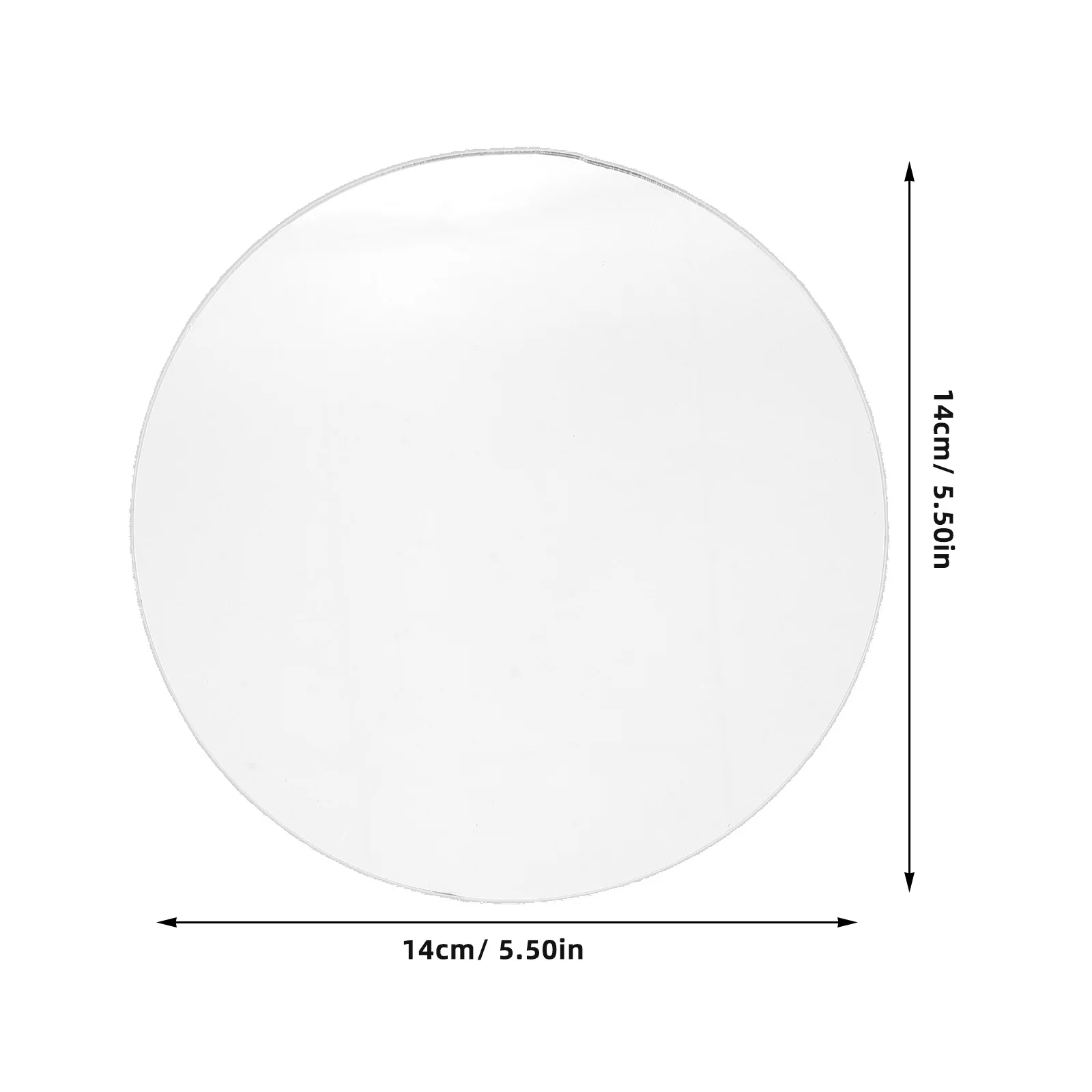 Lentilles de remplacement pour miroir de maquillage, feuilles rondes en acrylique transparent pour bricolage, artisanat de voyage, petits projets de miroirs, 4 pièces