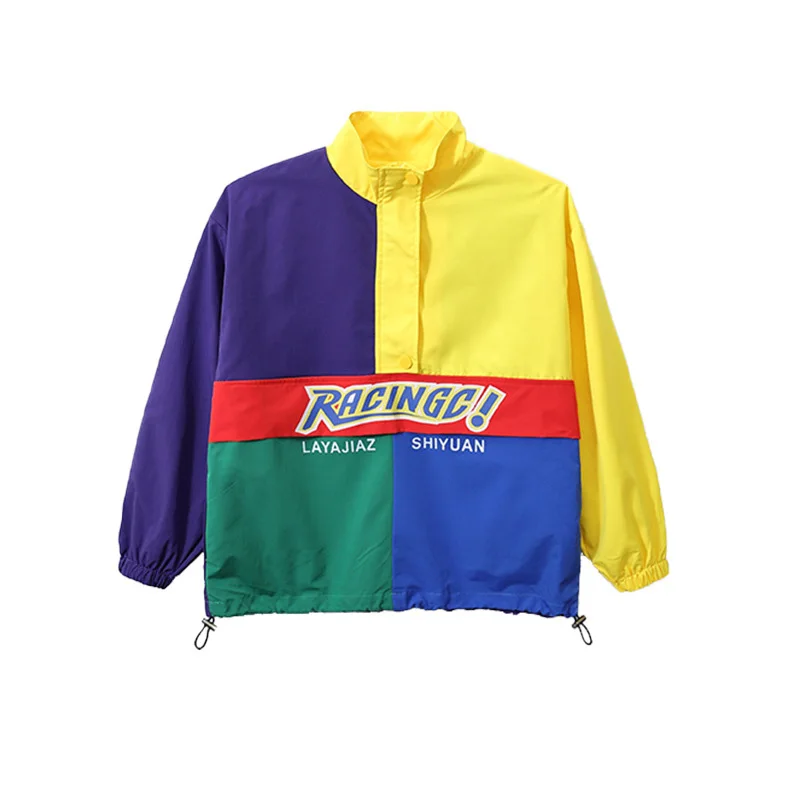 Kind Hip Hop Kleidung Set Farbblock Pullover Jacke Top Lila Straße Jogger Hosen für Mädchen Junge Jazz Dance Kostüm Kleidung