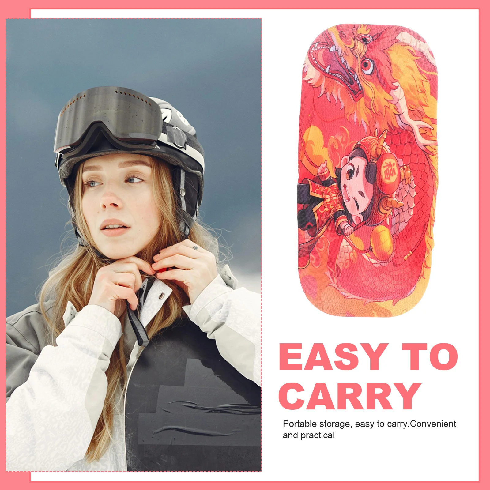 غطاء حماية للنظارات الثلجية مضاد للخدش وخفيف الوزن ومحمول ومطاط وقابل للغسل للتزلج والرياضات الشتوية في الهواء الطلق #4