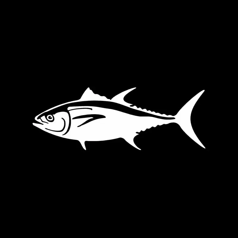 15.3CM * 5.6CM Bluefin Tuna Vinyl Decal Car Window Car Sticker Striper Fishing Fish Black/Silver