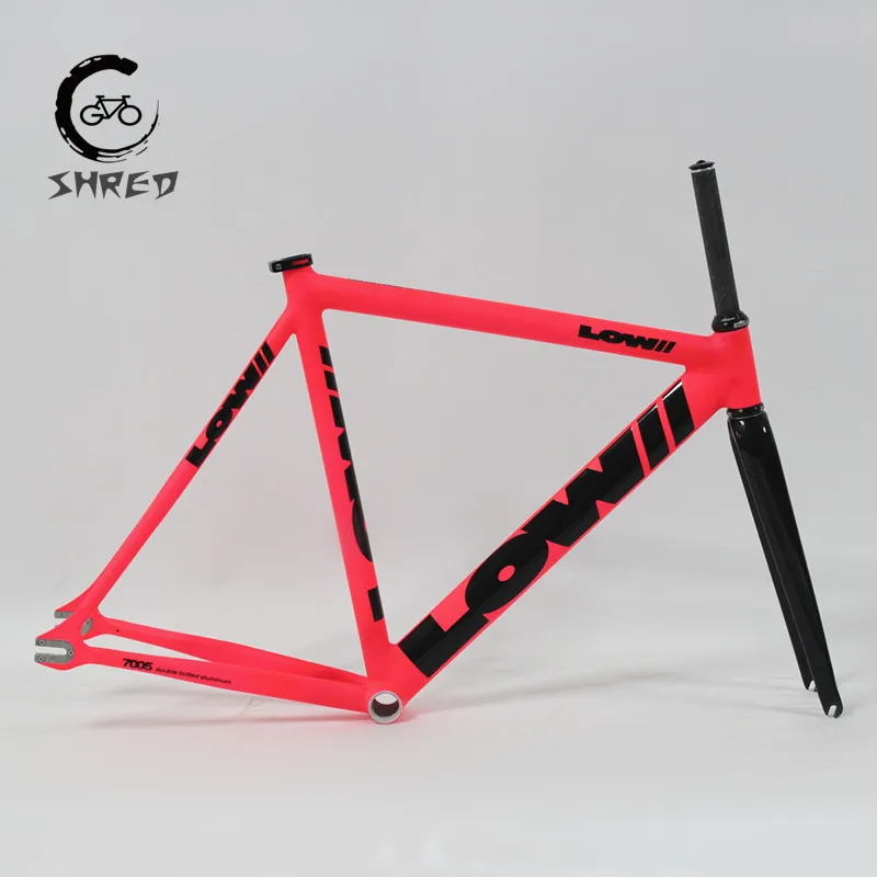 Fixed-Gear-Fahrradrahmen, Fixie-Rahmenset aus Aluminium, Carbon-Gabel,  Single-Speed-Track, hochwertige Fahrradteile, 700 C, 53 cm, 55 cm -  AliExpress 18