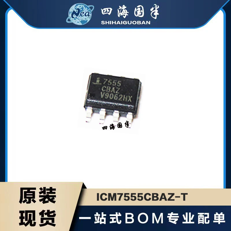 10PCS  Electronic Components ICM7555IBAZ-T SOP8 ICM7555CBAZ-T IC OSC SINGLE TIMER 1MHZ 8-SOIC