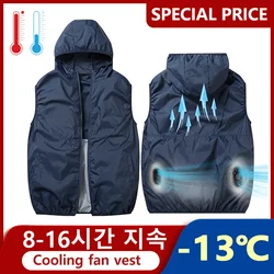 2024Cool essential vest design workwear jacket cooling air conditioning with fan clothing cooling vest