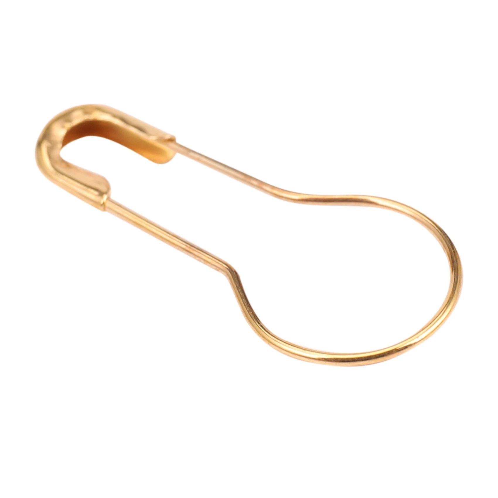 Gourd Hooks Calabash Shape Safety Pins Swing Tag 100 Pcs Gold Tone